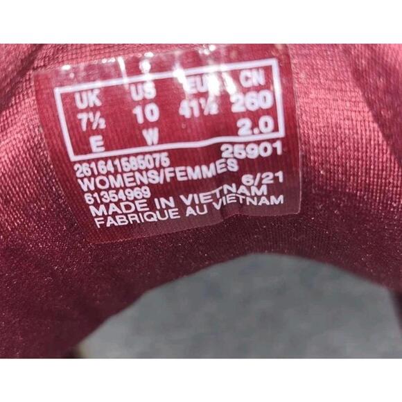 Clarks Cloudsteppers Womens 10 Red Fabric Ankle Mid Boots Lace Zip Up  NWOB - Picture 8 of 8